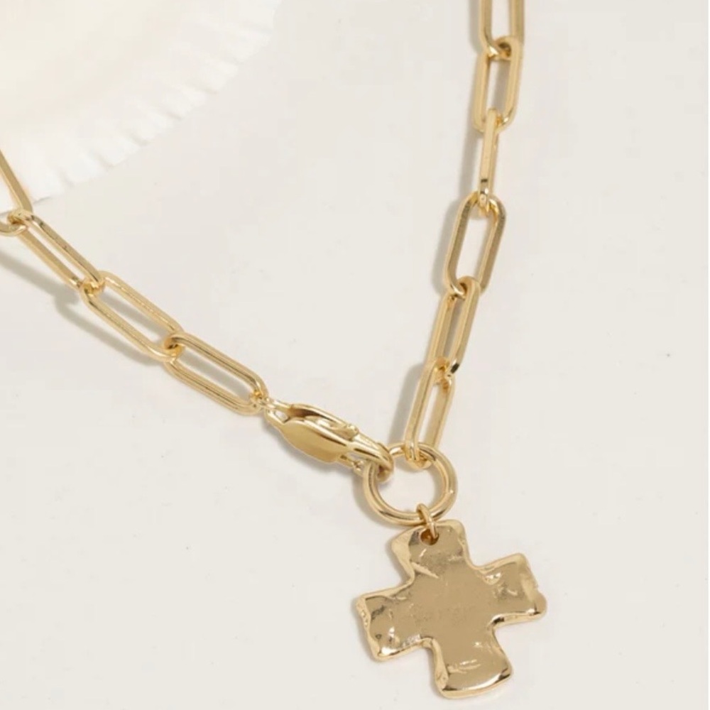 chunky gold cross